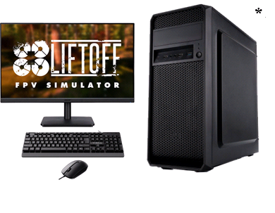 Персональний комп’ютер  DiaWest R5 (AMD Ryzen 5 7500F / A620 / 8GB DDR5 4800 / SSD M.2  256GB / RTX3050 6Gb /500W / комплект Vinga KBS-300 клавіатура+миша/ Windows 11 Pro/ Liftoff®: FPV Drone Racing )